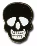 Bewild Lapel Pins Black Skull Lapel Pin