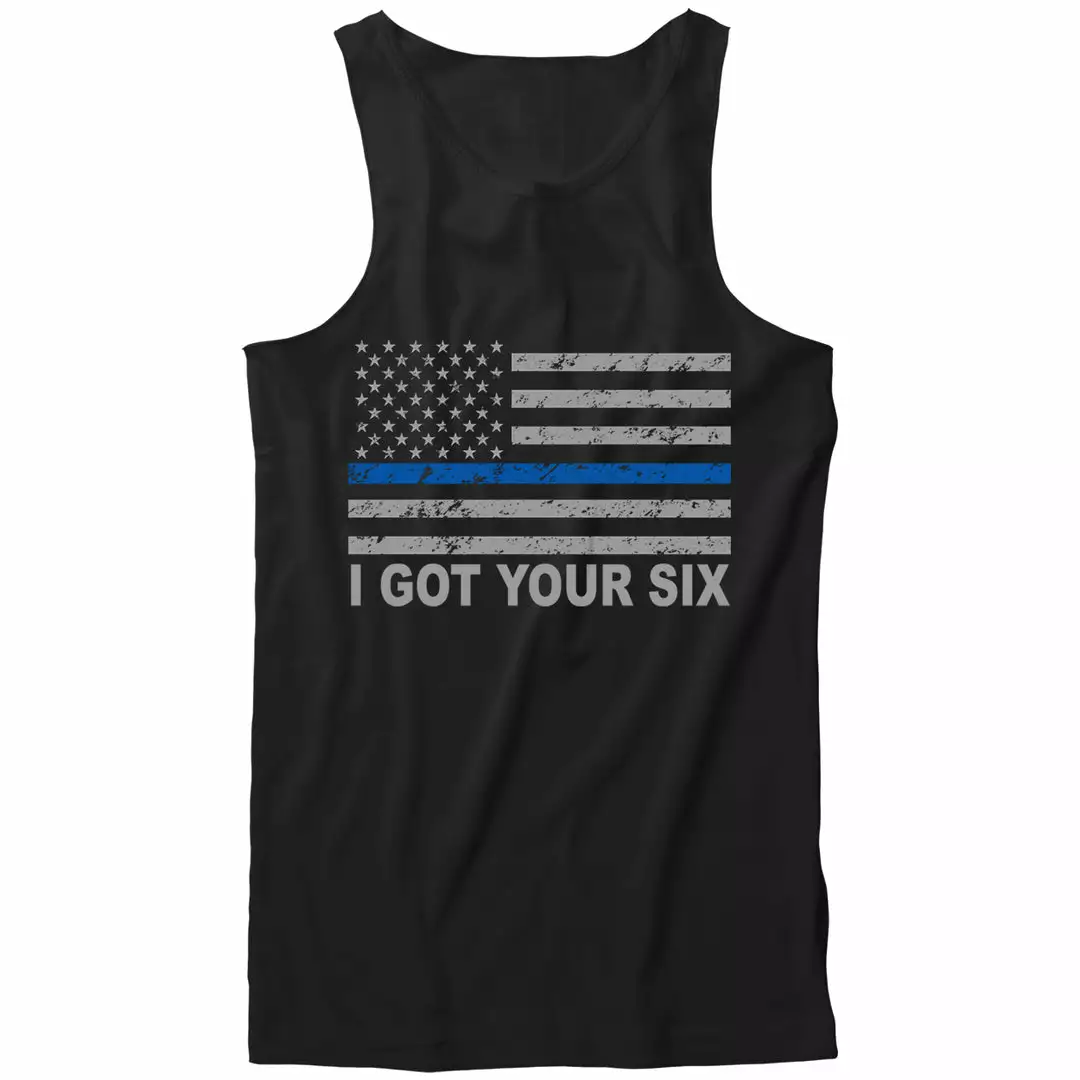 Bewild Blue Line American Flag - I Got Your Six - Blue Lives Matter Tank Top Positive Reinforcement 3 Bewild Blue Line American Flag - I Got Your Six - Blue Lives Matter Tank Top Positive Reinforcement
