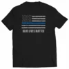 Bewild Blue Lives Matter Blue Line Flag Kids T-shirt