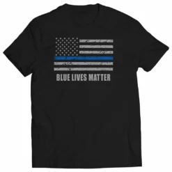Bewild Blue Lives Matter Blue Line Flag Kids T-shirt