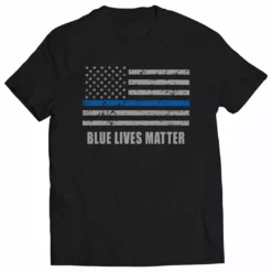 Bewild Positive Reinforcement Blue Lives Matter Blue Line Flag Mens T-shirt