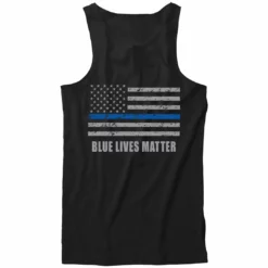 Bewild Blue Lives Matter Blue Line Flag Tank Top Positive Reinforcement