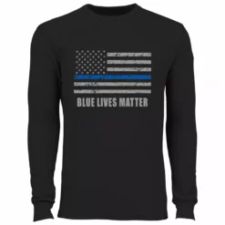 Bewild Blue Lives Matter Blue Line Flag Thermal Shirt