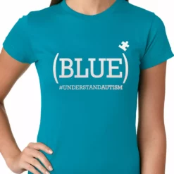 Bewild (BLUE) #UNDERSTAND AUTISM Ladies T-shirt Positive Reinforcement