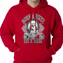 Bewild Born To Be A Biker Adult Hoodie