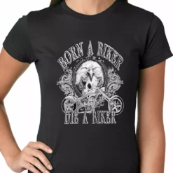 Bewild Born To Be A Biker Ladies T-shirt