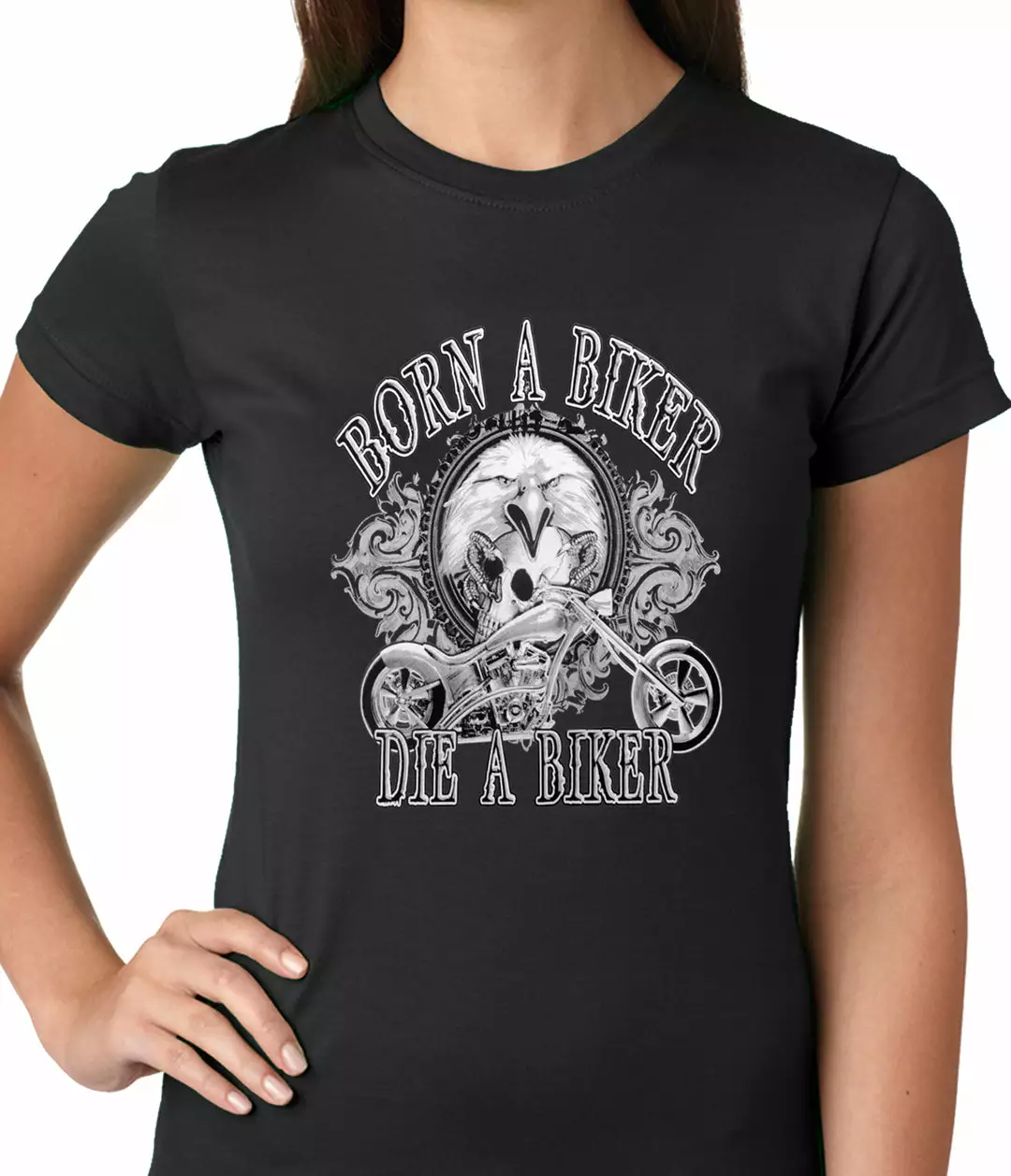 Bewild Born To Be A Biker Ladies T-shirt 4 Bewild Born To Be A Biker Ladies T-shirt