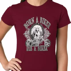 Bewild Born To Be A Biker Ladies T-shirt 20 Bewild Born To Be A Biker Ladies T-shirt
