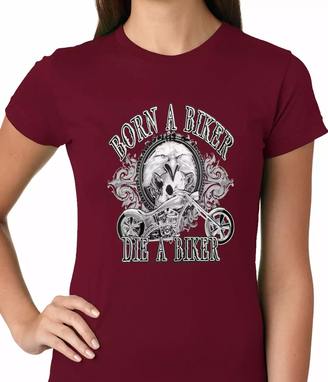 Bewild Born To Be A Biker Ladies T-shirt 9 Bewild Born To Be A Biker Ladies T-shirt