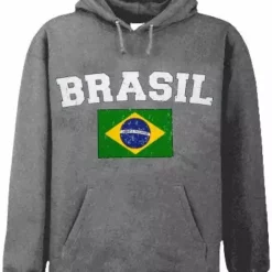 Bewild Brasil Vintage Flag International Hoodie Nationality & Ethnic