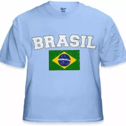 Bewild Nationality & Ethnic Brasil Vintage Flag International Mens T-Shirt