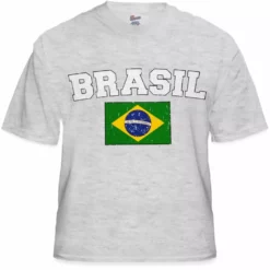 Bewild Nationality & Ethnic Brasil Vintage Flag International Mens T-Shirt