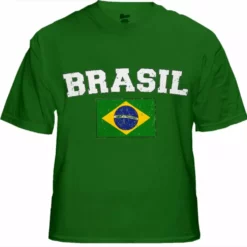 Bewild Nationality & Ethnic Brasil Vintage Flag International Mens T-Shirt