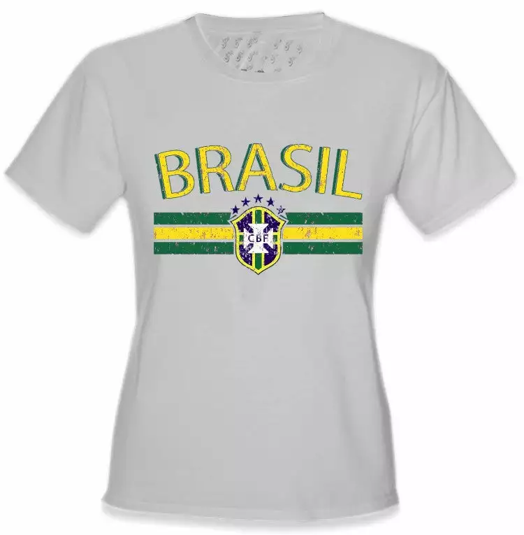 Bewild Brasil Vintage Shield International Girls T-Shirt Nationality & Ethnic 5 Bewild Brasil Vintage Shield International Girls T-Shirt Nationality & Ethnic
