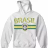 Bewild Nationality & Ethnic Brasil Vintage Shield International Mens Hoodie