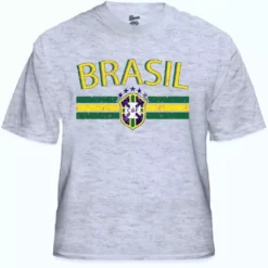 Bewild Brasil Vintage Shield International Mens T-Shirt