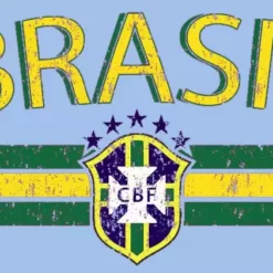 Bewild Brasil Vintage Shield International Mens T-Shirt