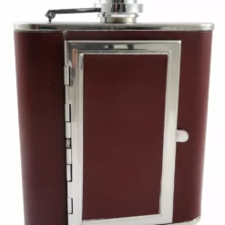 Bewild Flask With Built In Cigarette Case (Brown, 5oz) (For Regular Size Cigarettes) Cigarette Cases