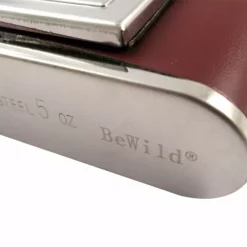 Bewild Flask With Built In Cigarette Case (Brown, 5oz) (For Regular Size Cigarettes) Cigarette Cases