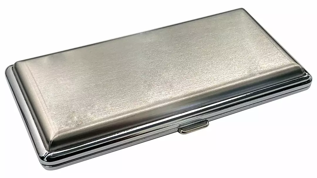 Bewild Brushed Steel Cigarette Case (For Regular Sized, 100s, And 120s) 5 Bewild Brushed Steel Cigarette Case (For Regular Sized, 100s, And 120s)
