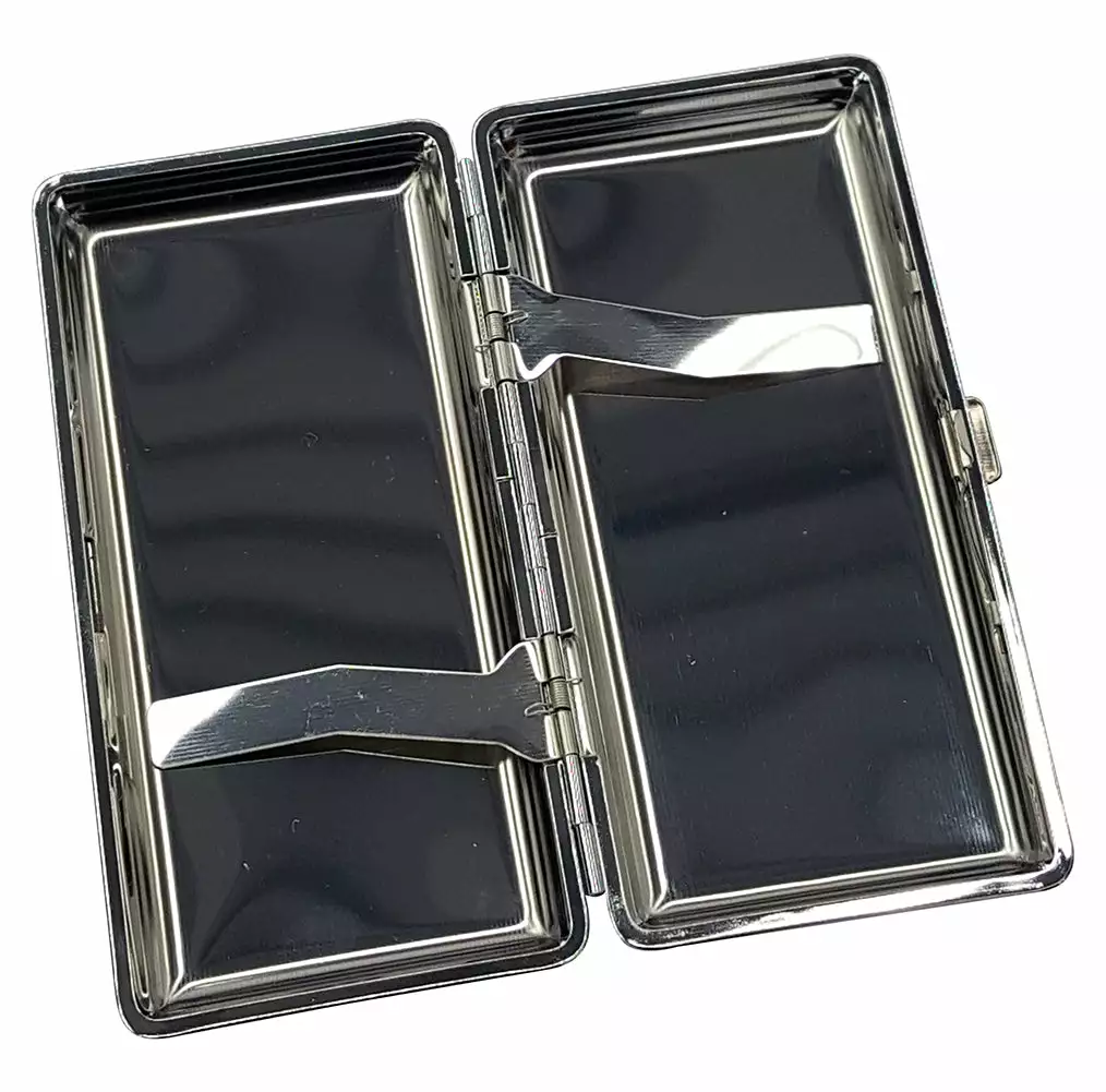Bewild Brushed Steel Cigarette Case (For Regular Sized, 100s, And 120s) 6 Bewild Brushed Steel Cigarette Case (For Regular Sized, 100s, And 120s)