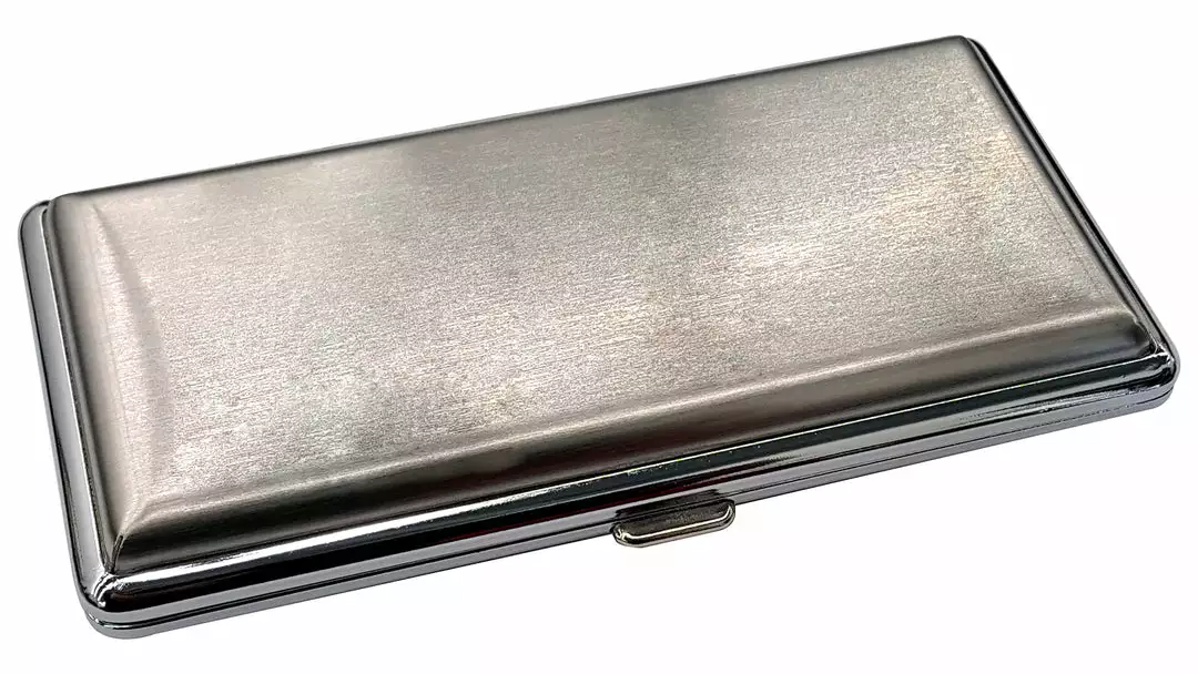 Bewild Brushed Steel Cigarette Case (For Regular Sized, 100s, And 120s) 3 Bewild Brushed Steel Cigarette Case (For Regular Sized, 100s, And 120s)