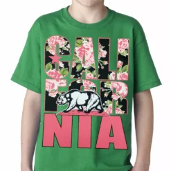 Bewild California Floral Pattern Kids T-shirt 13 Bewild California Floral Pattern Kids T-shirt