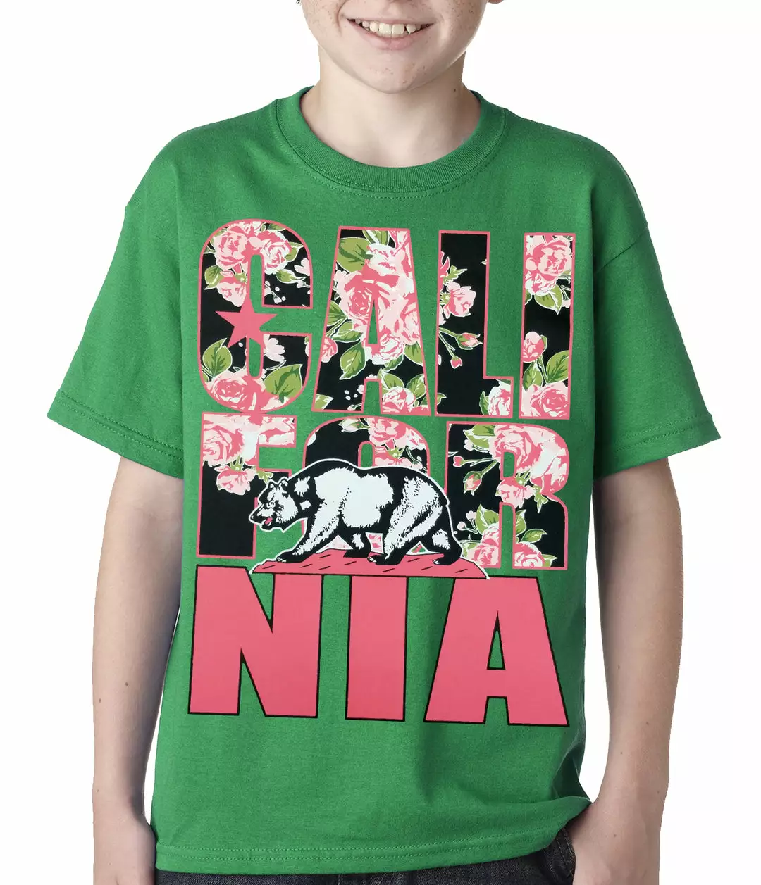 Bewild California Floral Pattern Kids T-shirt 6 Bewild California Floral Pattern Kids T-shirt