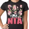 Bewild California Floral Pattern Ladies T-shirt Cool Funny & Offensive