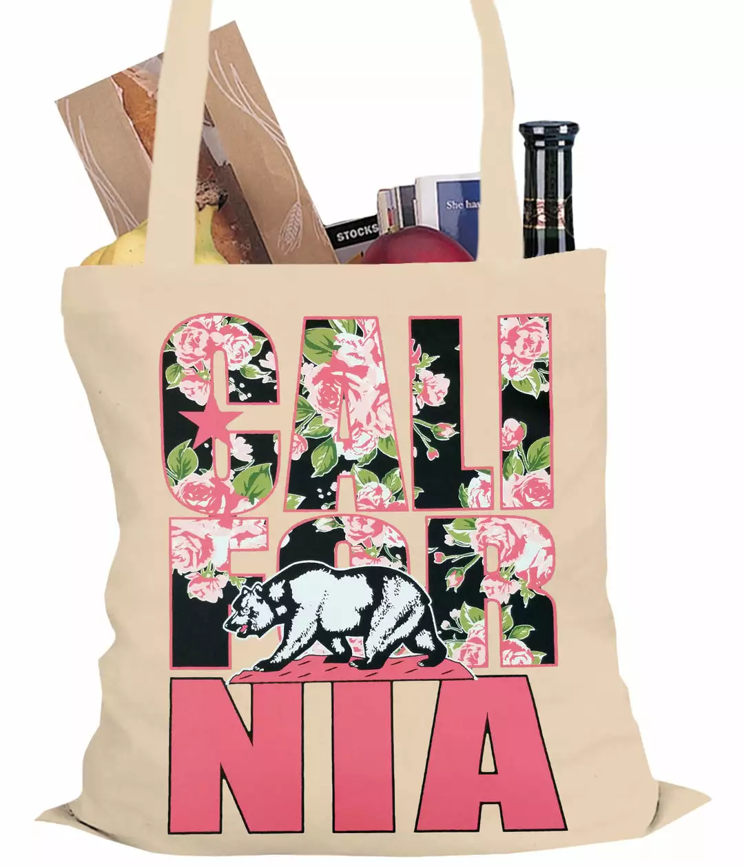 Bewild Cool Funny & Offensive California Floral Pattern Tote Bag 6 Bewild Cool Funny & Offensive California Floral Pattern Tote Bag