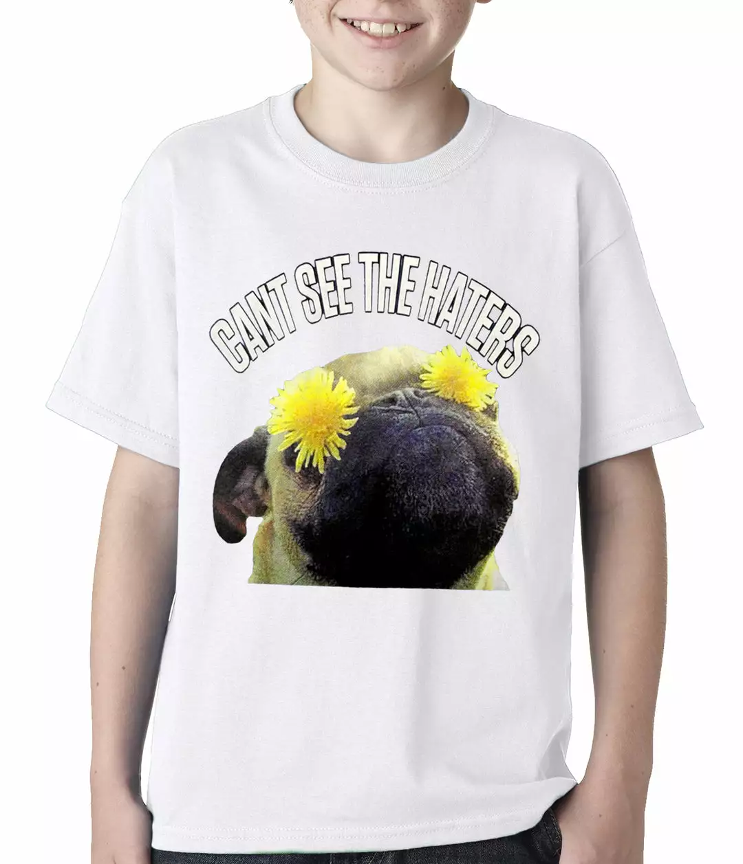 Bewild Cool Funny & Offensive Can't See The Haters Funny Pug Kids T-shirt 11 Bewild Cool Funny & Offensive Can't See The Haters Funny Pug Kids T-shirt