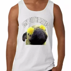 Bewild Can't See The Haters Funny Pug Tank Top Cool Funny & Offensive