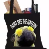 Bewild Can't See The Haters Funny Pug Tote Bag