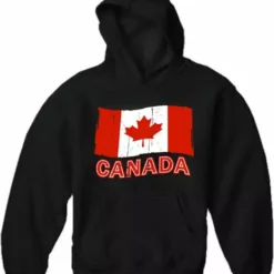 Bewild Canada Vintage Flag Adult Hoodie