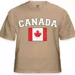 Bewild Nationality & Ethnic Canada Vintage Flag International Mens T-Shirt