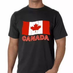 Bewild Nationality & Ethnic Canada Vintage Flag Men's T-Shirt