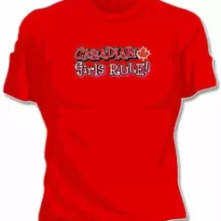 Bewild Canadian Girls Rule Girls T-Shirt Nationality & Ethnic
