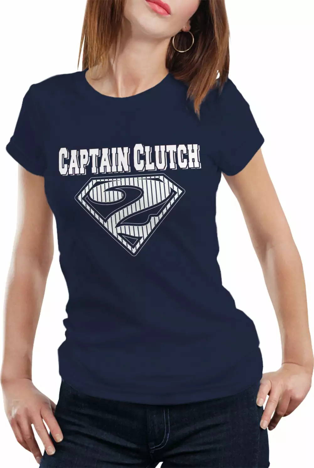 Bewild Captain Clutch #2 Pinstripe Baseball Girl's T-Shirt Sport Inspiration 4 Bewild Captain Clutch #2 Pinstripe Baseball Girl's T-Shirt Sport Inspiration