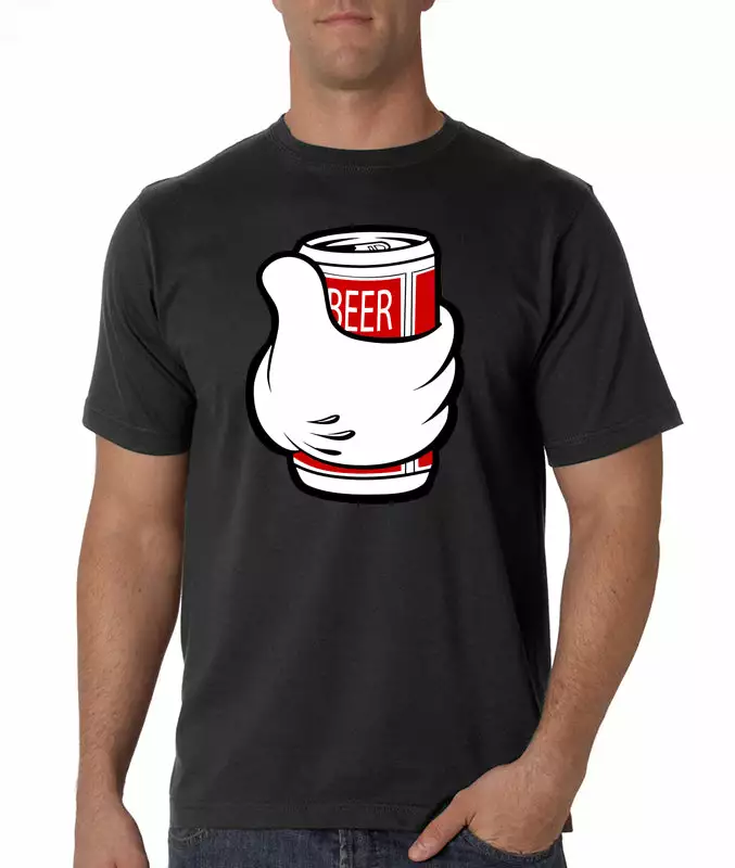 Bewild Cool Funny & Offensive Cartoon Hand Beer Can Men's T-Shirt 5 Bewild Cool Funny & Offensive Cartoon Hand Beer Can Men's T-Shirt