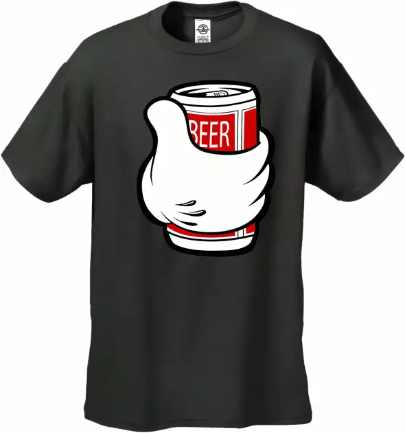 Bewild Cool Funny & Offensive Cartoon Hand Beer Can Men's T-Shirt 6 Bewild Cool Funny & Offensive Cartoon Hand Beer Can Men's T-Shirt