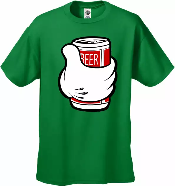 Bewild Cool Funny & Offensive Cartoon Hand Beer Can Men's T-Shirt 7 Bewild Cool Funny & Offensive Cartoon Hand Beer Can Men's T-Shirt