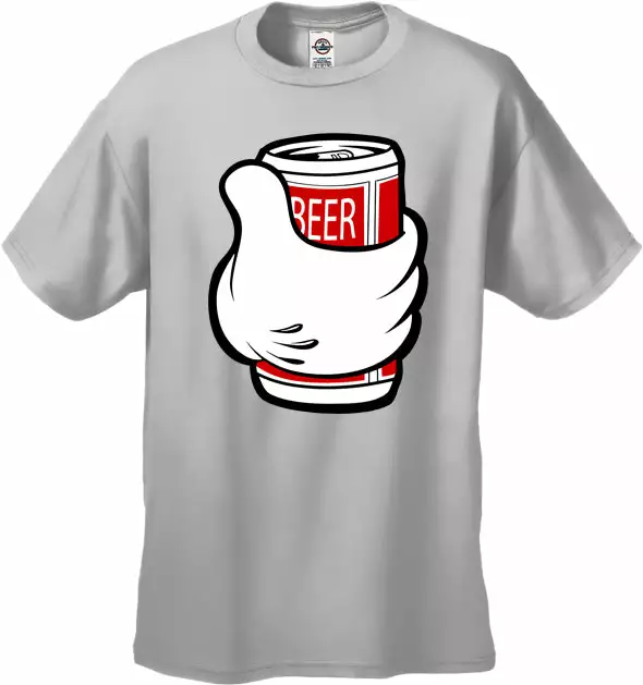 Bewild Cool Funny & Offensive Cartoon Hand Beer Can Men's T-Shirt 8 Bewild Cool Funny & Offensive Cartoon Hand Beer Can Men's T-Shirt