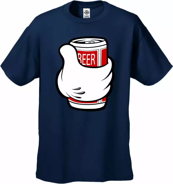 Bewild Cool Funny & Offensive Cartoon Hand Beer Can Men's T-Shirt 9 Bewild Cool Funny & Offensive Cartoon Hand Beer Can Men's T-Shirt
