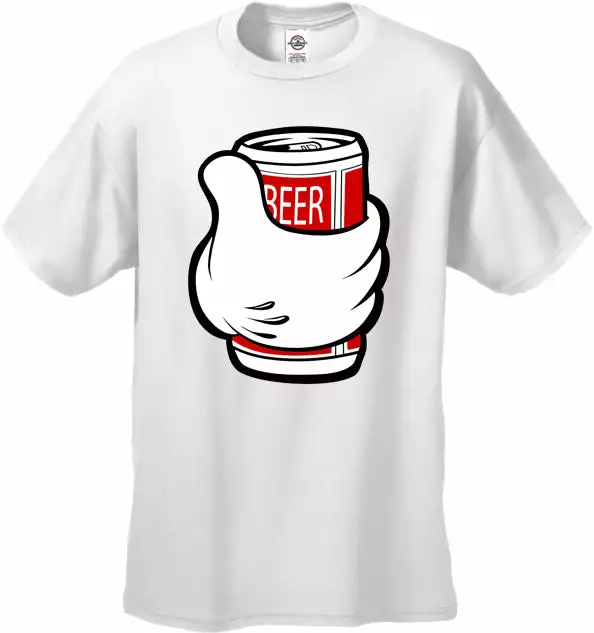Bewild Cool Funny & Offensive Cartoon Hand Beer Can Men's T-Shirt 12 Bewild Cool Funny & Offensive Cartoon Hand Beer Can Men's T-Shirt