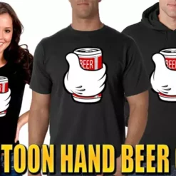 Bewild Cool Funny & Offensive Cartoon Hand Beer Can Men's T-Shirt 24 Bewild Cool Funny & Offensive Cartoon Hand Beer Can Men's T-Shirt