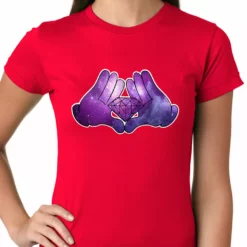 Bewild Cartoon Hands Diamond Cosmos Girl's T-Shirt Cool Funny & Offensive