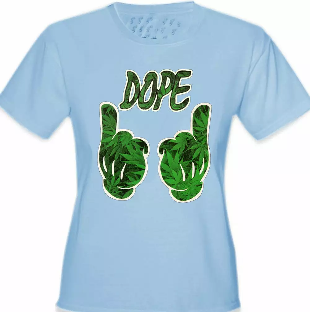 Bewild Cool Funny & Offensive Cartoon Hands Dope Pot Leaf Pattern Girl's T-Shirt 8 Bewild Cool Funny & Offensive Cartoon Hands Dope Pot Leaf Pattern Girl's T-Shirt