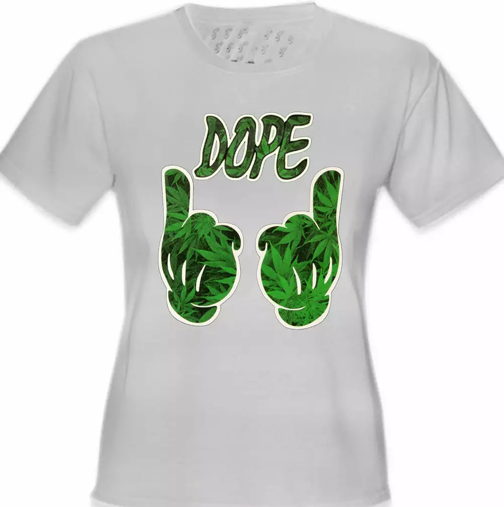 Bewild Cool Funny & Offensive Cartoon Hands Dope Pot Leaf Pattern Girl's T-Shirt 9 Bewild Cool Funny & Offensive Cartoon Hands Dope Pot Leaf Pattern Girl's T-Shirt