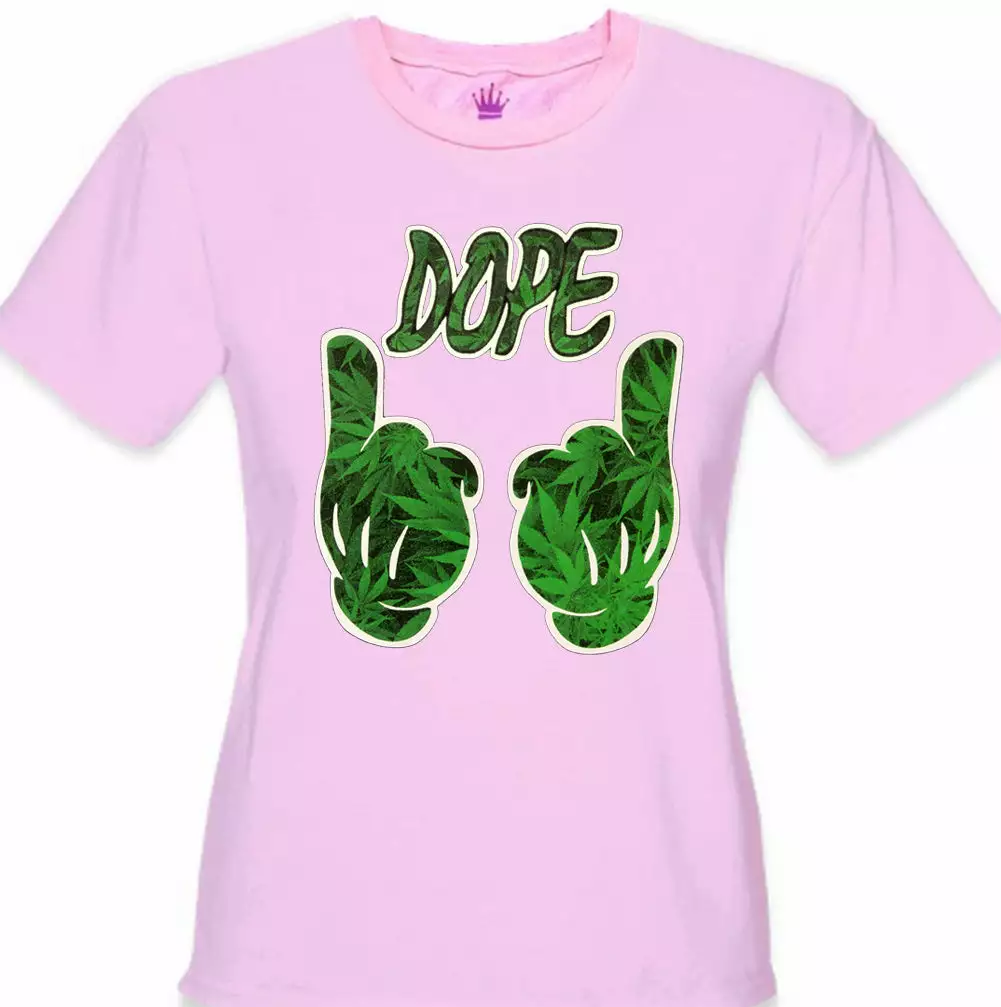 Bewild Cool Funny & Offensive Cartoon Hands Dope Pot Leaf Pattern Girl's T-Shirt 10 Bewild Cool Funny & Offensive Cartoon Hands Dope Pot Leaf Pattern Girl's T-Shirt