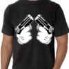 Bewild Cartoon Hands Double Gun's Men's T-Shirt